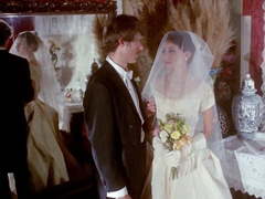 Gloved handjob vintage wedding scene